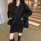 Long-sleeve Square-neck T-shirt Dress
