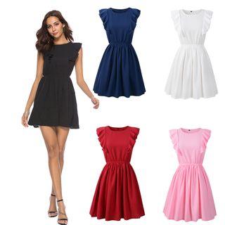 Sleeveless Ruffle Mini A-line Dress