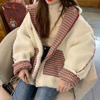 Two-way Gingham Panel Jacket