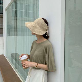 Tie-back Woven Sun Hat