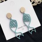 Fish Tail Earring 1 Pair - Blue - One Size