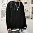 Cable Knit Sweater Black - One Size