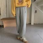 Gray Fleece-lined Cuff Sweatpants