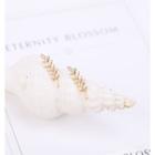Leaf Earring 0345 - Ear Stud - 1 Pair - Gold - One Size