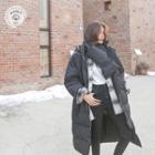 Detachable-hood Puffer Coat With Scarf