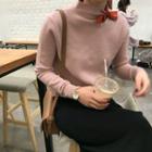 Bow Mock-neck Sweater