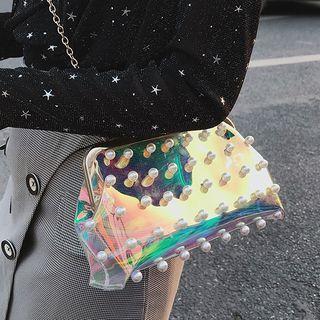 Faux-pearl Chain Strap Shoulder Bag