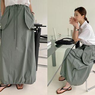 Inside-out Long Balloon Skirt