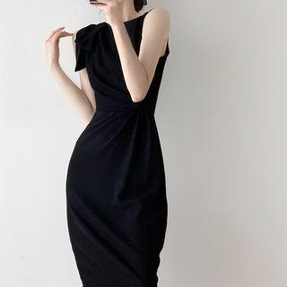 Sleeveless Plain Mdi Bodycon Dress