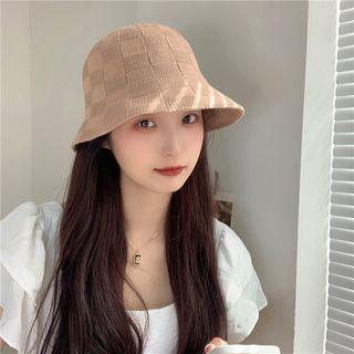 Cut-out Straw Bucket Hat