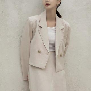Formal 2-button Crop Blazer