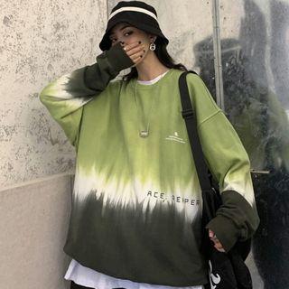 Tie Dye Letter Sweatshirt