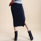 Split Midi Fitted Skirt