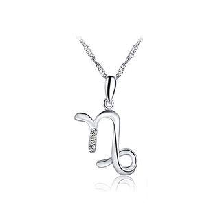 925 Sterling Silver 12 Constellation Capricorn Pendant With Necklace