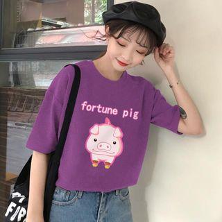 Cartoon Print Short-sleeve Tee