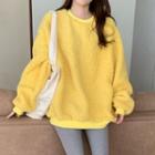 Fleece Sweatshirt Yellow - One Size