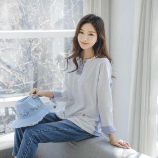 Pocket-front Stripe-back Henley