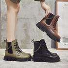 Chained Lace Up Short Boots