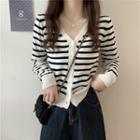 V-neck Long-sleeve Cardigan Top