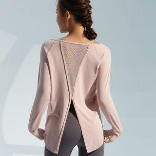 Long-sleeve Mesh Sports T-shirt