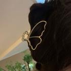 Butterfly Hair Clamp 1 Piece - Butterfly - Gold - One Size