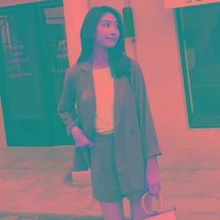Set: Button-up Blazer + Shorts