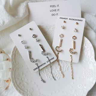 Set Of 5 Pairs: Ear Stud