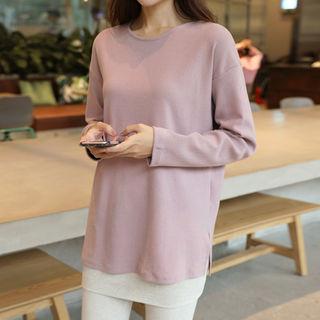 Round-neck Napped T-shirt