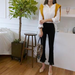 Frill-hem Dress Pants