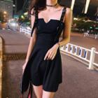 Buckled Strappy A-line Dress
