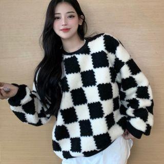 Two-tone Knit Sweater