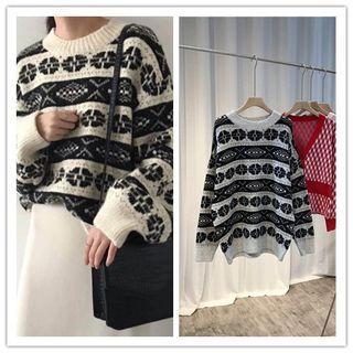 Printed Oversize Sweater