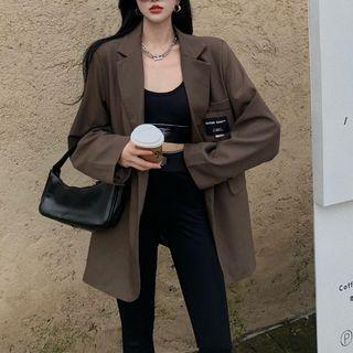 Applique Blazer Coffee - One Size