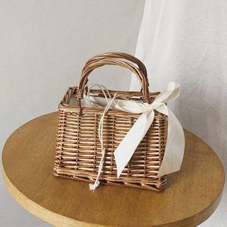 Box Straw Tote Bag