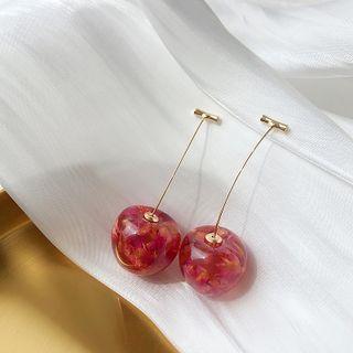 Cherry Alloy Dangle Earring 1 Pair - Cherry - Red - One Size