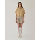 Short-sleeve Terry Polo Shirt (beige) Beige - One Size