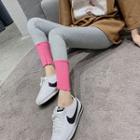 Color-block Ribbed Knit Leggings