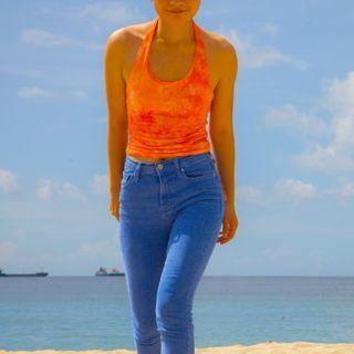 Halter-neck Tie-dye Print Top