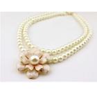 Flower Accent Faux-pearl Necklace