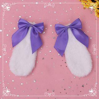 Set Of 2: Rabbit Ear Bow Hair Clip