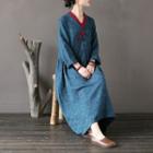 Hanfu Long-sleeve Midi A-line Dress
