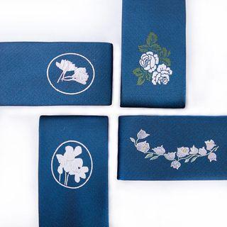 Embroidered Flower Neck Tie