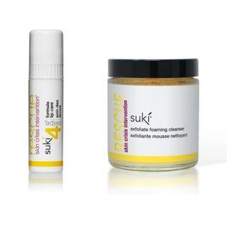 Suki Skincare - Set: 4-swipe Formula Lip Balm & Exfoliate Foaming Cleanser 1 Set