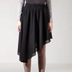 Asymmetric-hem Skirt