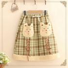 Bear Patch Gingham Skirt