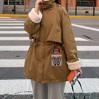 Long-sleeve Applique Fleece Jacket