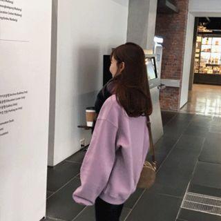 Letter-patch Boxy-fit Pullover
