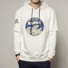 Mock Two-piece Wave Print Hoodie