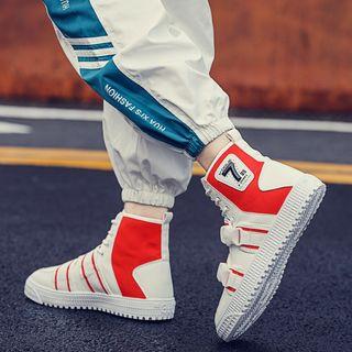 High Top Color Block Sneakers