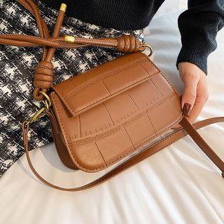 Mini Faux Leather Flap Shoulder Bag